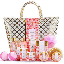 Load image into Gallery viewer, Spa Luxetique Spa Baskets for Women, Luxury 15 Piece Home Spa Set Includes Massage Oil, Bath Salt, Bubble Bath, Relaxing Spa Gifts for Women, Christmas Gifts for Women