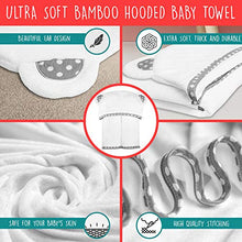 Load image into Gallery viewer, Set of 2 Bamboo Hooded Baby Towels – Large, Luxurious and Ultra Absorbent – 30 x 30 Inch – Soft and Suitable Bamboo Baby Bath Towels for Infants, Toddlers and Kids – 400 GSM for Boys and Girls