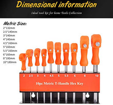 Load image into Gallery viewer, 10PCS T-Handle Hex Key Allen Wrench Set, Heavy Tee Handle Hex Key, Metric 2-10mm, It is widely used in factories, homes, Auto/Bicycle. Gifts for men