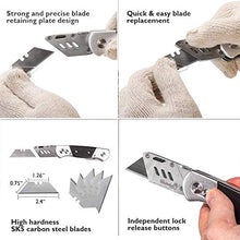 Load image into Gallery viewer, Summit Gear Heavy Duty Folding Utility Knife Dual Blades / Box Cutter / Pocket Knife with Nylon Pouch + 5 Blades (Professional Grade)
