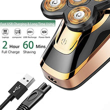 Load image into Gallery viewer, Head Shavers for Bald Men, CHLANT Bald Head Shavers for Men Cordless Rechargeable,Electric Shavers Wet&Dry Waterproof 5 in 1 Rotary Shaver Electric Razor Grooming Kits with Hair Clippers Beard Trimmer