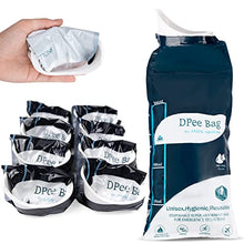 Load image into Gallery viewer, Dpee Bag 900 ML Disposable Urinal Bags Travel Pee Bag 8 Pack, Camping Pee Bag, Traffic Jam Emergency Urine Bag, Portable Pee Bags for Men, Women, Children, Patients, Pregnant, Motion Sickness Bag