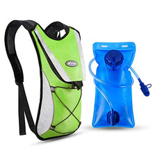 Load image into Gallery viewer, KUYOU Hydration Pack with 2L Hydration Bladder Water Rucksack Backpack Bladder Bag Cycling Bicycle Bike/Hiking Climbing Pouch (Green)