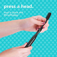 Load image into Gallery viewer, hello Manual Adult Toothbrush With Reusable Charcoal Modern Aluminum Handle & 4 Soft Replacement Heads, Bpa-free, 4 count