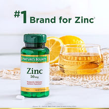 Load image into Gallery viewer, Nature's Bounty Zinc Caplets 50mg 250ct