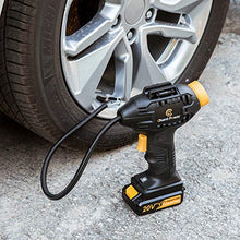 Load image into Gallery viewer, Tire Inflator Air Compressor, 20V Cordless Tire Pump with Digital Pressure Gauge, AUTO-OFF Function, 12V Car Power Adapter for Car Tires, Bicycle, Motorcycle, Balls, C P CHANTPOWER