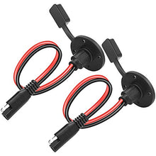 Load image into Gallery viewer, Electop SAE Power Socket Sidewall Port, Weatherproof SAE Quick Connect Solar Panel Mount Universal Flush-Mountable Connector, 12AWG SAE Cable with 8 Screws for Solar Generator Battery Charger (2 Pack)
