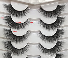Load image into Gallery viewer, Pooplunch False Eyelashes Wispy Cat Eye Faux Mink Lashes 7 Pairs Natural 8D Fluffy Volume Fake Mink Eyelash Multipack