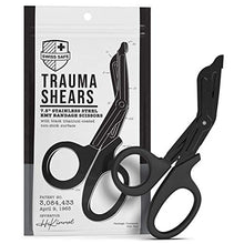 Load image into Gallery viewer, 7.5" EMT Trauma Shears (Various Colors) - Heavy Duty Bandage Scissors, Military-Grade for Doctors, Nurse, Paramedic First Responder and First Aid Emergency Trauma Kits (Black Shears)