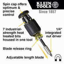 Load image into Gallery viewer, Klein Tools 32308 Multi-bit Stubby Screwdriver, Impact Rated 8-in-1 Adjustable Magnetic Tool with Phillips, Slotted, Square and Nut Driver