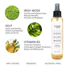 Load image into Gallery viewer, CSM Organic Alcohol-Free Witch Hazel Face Toner with Rose Water, Aloe Vera - Minimizes Pores, Soothes Skin for a Fresh, Clear Complexion - Easy Mist Spray - RAW Facial Toner - Made in The USA