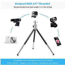 Load image into Gallery viewer, Mini Tripod, 6 inch Extendable Portable Desktop Phone Tripod Stand with Phone Holder, Lightweight Tripod for Cellphone/Webcam/Gopro/Small Camera