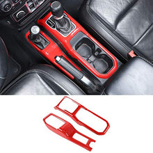 Load image into Gallery viewer, RT-TCZ Red Four-Wheel Drive + Gear Shift Panel Cover Trim for 2018-2020 Jeep Wrangler JL JLU
