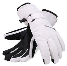 Load image into Gallery viewer, Andorra Snow Gloves Women Touchscreen Zipper Pocket Ski Gloves Waterproof Gloves Women, White, S