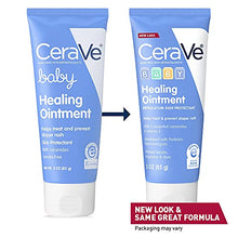 Load image into Gallery viewer, CeraVe Healing Ointment for Baby | Diaper Rash Cream for Extra Dry, Cracked Skin | Lanolin & Fragrance Free | 3 Ounce | Packaging May Vary