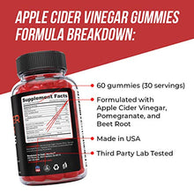 Load image into Gallery viewer, Apple Cider Vinegar Gummies - 1000mg - Formulated for Weight Loss, Energy Boost & Gut Health - Supports Digestion, Detox & Cleansing - Natural ACV Gummies W/ VIT B12, Beetroot & Pomegranate