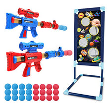 Load image into Gallery viewer, LURLIN Shooting Game Toy for Age 6, 7, 8,9,10+ Years Old Kids, Boys - 2pk Foam Ball Popper Air Guns & Shooting Target & 24 Foam Balls - Ideal Gift - Compatible with Nerf Toy Guns…