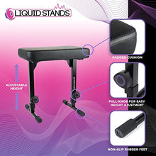 Load image into Gallery viewer, Liquid Stands Piano Bench Adjustable Stool – Music Keyboard Bench Seat for Piano Keyboard Stand with Black Padded Cushion for Musicians Piano Stool Chair (PU Leather)