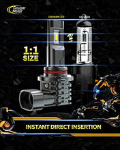 Load image into Gallery viewer, Cougar Motor 9005 LED Bulb, 10000LM Noiseless HB3 6500K Cool White All-in-One Conversion Kit Direct Installation, Halogen Replacement