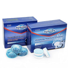 Load image into Gallery viewer, Bathroom Toilet Tank Cleaner 18 Tablets Strong Detergent Ability&Kiisiiso Washing Machine Cleaner Descaler 20 Tablets