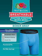 Load image into Gallery viewer, Fruit of the Loom Men's Breathable Underwear, Cotton Mesh - Black/Gray - Boxer Brief, 2X-Large