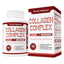 Load image into Gallery viewer, Premium Multi Collagen Peptides Capsules (Types I, II, III, V, X) - Anti-Aging, Hair, Skin and Nails, Digestive & Joint Health Supplement, Hydrolyzed Collagen Pills, Women & Men (90 Collagen Capsules)