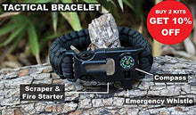 Load image into Gallery viewer, Emergency Survival Kit With First Aid - Gear, Cool Gadgets, Tools For Men, Women. Hiking, Camping, Fishing, Hunting Accessories. Link Molle Pouch To Bag, Backpack. Best Military Equipment, Supplies