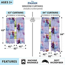 Load image into Gallery viewer, Franco Kids Room Window Curtains Drapes Set, 82 in x 63 in, Disney Frozen 2