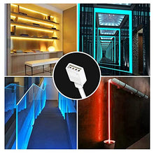 Load image into Gallery viewer, Nelyeqwo 2 Pack 5M 16.4ft RGB Extension Cable LED Strip Connector 4 Pin Solderless Strip Jumper Cables Kit with 4 Pack 4 Male Pin Connector for 5050 3528 RGB LED Strip Light