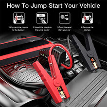 Load image into Gallery viewer, Audew Upgraded Car Jump Starters, Jump Box 2000A Peak 20000mAh Battery Charger Automotive(up to All Gas and 8.5L Diesel), 12V Battery Booster with 3 Modes LED Flashlight and Dual QC USB Ports