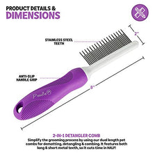 Load image into Gallery viewer, Detangling Pet Comb with Long & Short Stainless Steel Teeth for Removing Matted Fur, Knots & Tangles – Detangler Tool Accessories for Safe & Gentle DIY Dog & Cat Grooming (Grooming Comb)
