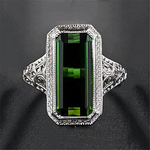 Load image into Gallery viewer, JewelryPalace Huge 8.2ct Emerald Women Men 925 Silver Ring Engagement Wedding Prom #Emerald (7)