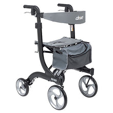 Load image into Gallery viewer, Drive Medical Nitro Euro Style Rollator Walker, Tall Height, Black