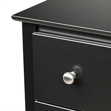 Load image into Gallery viewer, Home Square Contemporary 3 Piece Bedroom Set with Bedroom Dresser and 2 Piece 2-Drawer Nightstand in Black