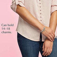 Load image into Gallery viewer, PANDORA Jewelry Moments Sparkling Heart Clasp Snake Chain Charm Cubic Zirconia Bracelet in Sterling Silver, 7.5"