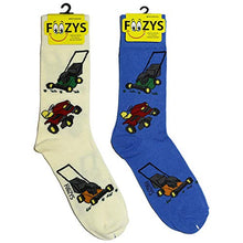 Load image into Gallery viewer, Foozys Men’s Lawn Mower Working Man Novelty Crew Socks | 2 Pair
