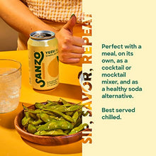 Load image into Gallery viewer, Sanzo Flavored Sparkling Water - Yuzu (Lemon) 12-Pack - Made with Real Fruit and Sugar-Free - Non-GMO, Gluten-Free and Vegan - 12 Fl Oz Cans - Pair Perfectly With Ginger For A Balanced Punch.