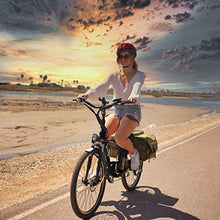 Load image into Gallery viewer, Heybike Cityscape Electric Bike 350W Electric City Cruiser Bicycle-Up to 40 Miles- Removable Battery, Shimano 7-Speed and Dual Shock Absorber, 26" Electric Commuter Bike for Adults (Black)
