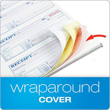 Load image into Gallery viewer, Adams Money and Rent Receipt Books, 3-Part Carbonless, 7-5/8" x 10-7/8", Bound Wraparound Cover, 100 Sets per Book, 4 Receipts per Page, 5 Books per Pack (TC1182-5)