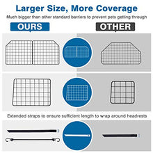 Load image into Gallery viewer, Vetoos Car SUV Dog Barrier, Vehicles Pet Divider Gate for Trunk Cargo Area - Extendable for Universal Fit, Foldable for Easy Storage, Straps & Bungee Cords for Double Stability, Rust-Proof Metal Mesh