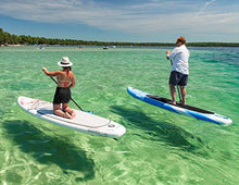Load image into Gallery viewer, Dunnrite Products Inflatable Stand Up Paddle Board Kit (SUP with Paddle, Backpack Travel Bag, Pump, Fins, & Coiled Leash) (Floral)
