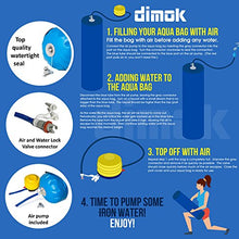 Load image into Gallery viewer, dimok Workout Sandbag Alternative Aqua Bag Training Weight Bag Sandbags for Fitness - Crossfit Water Weights Full Body Exercise Equipment - Comes w Pump (45)