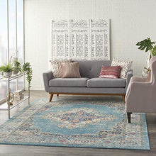 Load image into Gallery viewer, Nourison Passion Bohemian Chic Light Blue Area Rug (8' x 10'), 8'X 10',