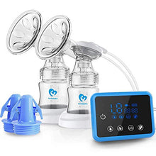 Load image into Gallery viewer, Bellababy Double Electric Breast Feeding Pumps Pain Free Strong Suction Power Touch Panel High Definition Display,Come with 24mm Flanges