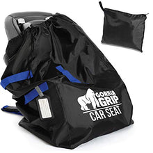 Load image into Gallery viewer, Gorilla Grip Durable Easy Carry Gate Check Airport Protector Bag, Padded Straps, Fits Convertible Car Seats, Infant Carriers, Booster Seat, Air Travel Cover for Airplane Flying, Baby, Toddler, Blue