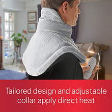 Load image into Gallery viewer, Sunbeam Heating Pad for Neck & Shoulder Pain Relief | Standard Size Renue, 4 Heat Settings with Auto-Off | Grey, 22-Inch x 19-Inch