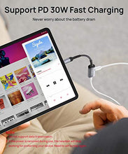 Load image into Gallery viewer, JSAUX USB C to 3.5mm Headphone and Charger Adapter, 2-in-1 USB C to AUX Mic Jack with PD 30W Fast Charging for Stereo, Earphones,Compatible with Galaxy S20/S21/S22 Note 20/10, Pixel 2/3/4 XL,-Grey
