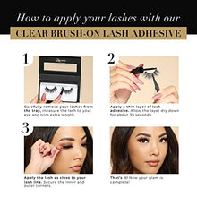 Load image into Gallery viewer, Lilly Lashes Clear Eyelash Glue, Brush On Lash Glue for False Eyelashes, Eyelash Extension Glue for Fake Eyelashes and Natural, Wispy Lashes, Clear Glue Lash Brush, Latex Free Lash Supplies
