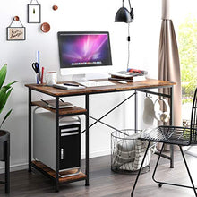 Load image into Gallery viewer, Engriy Writing Computer Desk 47", Home Office Study Desk with 2 Storage Shelves on Left or Right Side, Industrial Simple Style Wood Table Metal Frame for PC Laptop Notebook