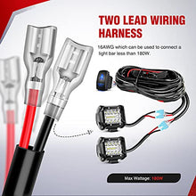 Load image into Gallery viewer, Nilight - 10013W NI -WA 07 LED Light Bar Wiring Harness Kit SASQUATCH LIGHTS 12V 5Pin Rocker Switch Laser On off Waterproof Switch Power Relay Blade Fuse-2 Lead,2 Years Warranty